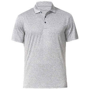 Men's Stylish Casual Solid Pattern Breathable Embroidered 220g Anti-Wrinkle Plain Cotton Jersey for Shirt Short Sleeve - Product Image 1