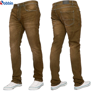 Jean pour homme à taille haute, coupe slim, extensible, motif à carreaux, style empilé, grandes tailles, prix abordable, meilleure vente - Product Image 5