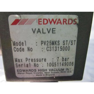 Vanne d'arrêt BOC EDWARDS PV25MKS ST/ST 7 BAR - Équipements et pièces semi-conductrices de renommée mondiale à confiance - Product Image 3