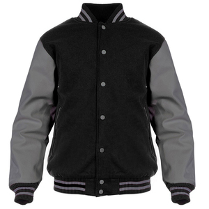 High Quality Custom Wholesale Wool Varsity <b>Jacket</b> <b>Leather</b> Sleeves Men Streetwear Blank Letterman Bomber Coat WVJ-0035C - Product Image 3