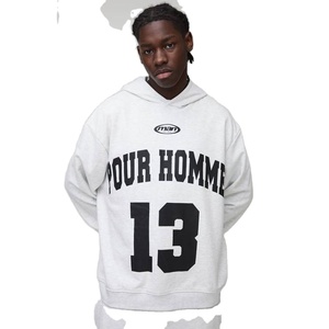 High Quality Men's Hoodies <b>Sweatshirts</b> Pullover Hoodies Custom Logo Blank Heavyweight 100% Cotton Fleece Breathable Eco-Friendly - Product Image 1