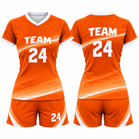 Ensemble d'uniformes de volley-ball universitaires personnalisés pour femmes, 100 % polyester, sans manches, col en V, séchage rapide, respirant, maillot d'équipe et short