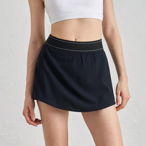 กระโปรงกีฬาผู้หญิงผ้าฝ้ายแบบสองชิ้น ระบายอากาศได้ดี น้ำหนักเบา เอวธรรมชาติ ดีไซน์ป้องกันโป๊ะเป้า เหมาะสำหรับแบดมินตัน เทนนิส - Product Image 6