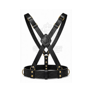 Ceinture Sam Browne en cuir personnalisée avec sangle réglable et finition soignée pour vêtements et événements formels - Product Image 2