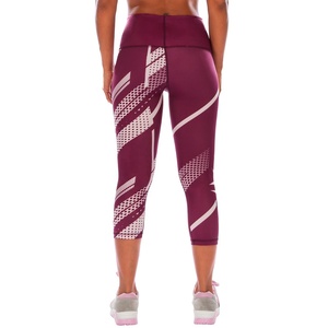 กางเกงโยคะพิมพ์ลายยืดหยุ่นสูงสำหรับผู้หญิง ผู้ผลิตแบรนด์ส่วนตัว โพลีเอสเตอร์ผสมสแปนเด็กซ์ 220 GSM กางเกงออกกำลังกายแบบซับลิเมชั่น - Product Image 6