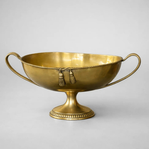 Vintage Handmade Brass Pedestal Planter Bowl <b>Wedding</b> Decorative Succulent Pot Flower Centerpiece Urn Home Decor Gold Vases - Product Image 3