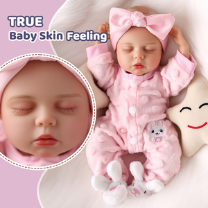 Poupées reborn en vinyle intégral Babeside de 12 pouces, <span class=keywords><strong>Lucy</strong></span>, bébé nouveau-né endormi réaliste, cadeau, vente en gros, livraison rapide - Product Image 1