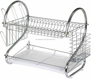 Escurridor de metal de alta resistencia para secado y almacenamiento de platos con diseño de cocina elegante y moderno - Product Image 5