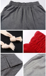 กางเกงขาสั้นสตรีทแวร์ทรงกลางเอวผูกเชือก ผ้าวอชด์คุณภาพสูง ขอบดิบ แต่งโลโก้ตามสั่ง หนานุ่ม ซักย้อมสีแบบแอซิดวอช - Product Image 6