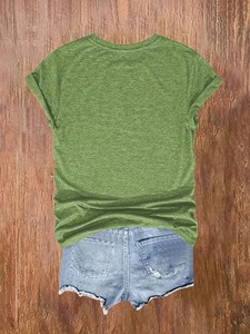 Camiseta Oversize de Algodón con Estampado Gráfico de Gato para Mujer, Diseño Casual Urbano con Frases, Ajuste Holgado, Moda de Verano - Product Image 5