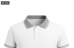 เสื้อโปโลชาย สีขาวเทา แบบสั่งทำพิเศษ - Product Image 1
