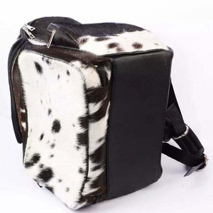 Premium cowhide leather hair on student <b>backpacks</b> bulk supplier OEM custom branding export quality for sale in low price - Product Image 6