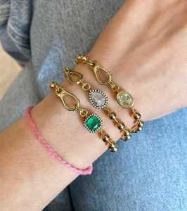 กำไลข้อมือทองคำแท้ 14k ประดับเพชรทรงลูกแพร์ 2 กะรัต เพชรเลี้ยงในห้องปฏิบัติการ สายลูกปัดขนาด 5 มม. ความยาว 7 นิ้ว แบบฝังขอบ  งานละเอียดสำหรับผู้หญิง ของขวัญสุดหรู - Product Image 6
