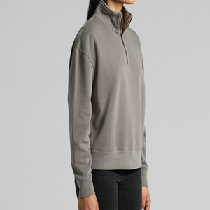 Sudadera con cierre de media cremallera, efecto desgastado, hecha de forro polar de peso medio de 320 GSM con 80% algodón y 20% poliéster. Sudaderas personalizadas. - Product Image 6