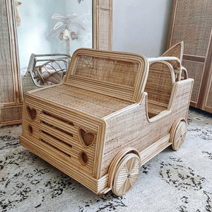 รถเข็นหวายน่ารักสำหรับตุ๊กตาเด็ก ออกแบบ OEM สำหรับเด็กทารก ผลิตด้วยมือจากเวียดนาม ขายส่งจากโรงงานโดยตรง - Product Image 3