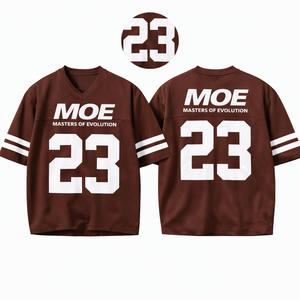 Jersey de Fútbol Americano con Cuello en V y Logotipo Personalizado, Estilo Urbano, Uniforme de Equipo, Fabricación al por Mayor OEM - Product Image 1