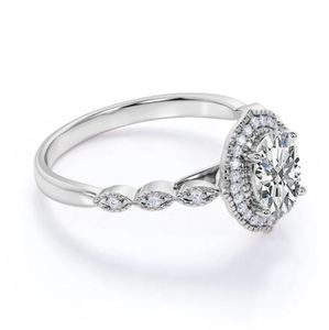Anillo de Compromiso de Moissanita con Corte Oval Antiguo y Vintage, 1.3 Quilates, Plata 925, Engaste de Garras, Certificado por Terceros, Clásico, Nupcial, Único - Product Image 2