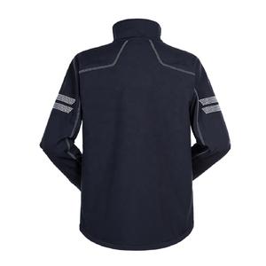 Chaqueta Softshell Unisex Negra para Trabajo al Aire Libre, Impermeable, de Poliéster, con Cierre de Cremallera y Logotipo Personalizado, Cuello Alto, Ropa de Trabajo - Product Image 3