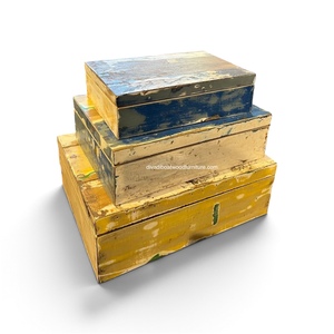Boîte de rangement rectangulaire en bois artisanale, finition naturelle vibrante, organisateur de bijoux, boîtes de rangement décoratives, vente en gros OEM ODM - Product Image 3