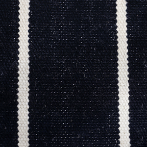 Tapis en laine noir tufté à la main, motif linéaire abstrait moderne, poils moyens, écologique et antidérapant, pour salon - Product Image 4