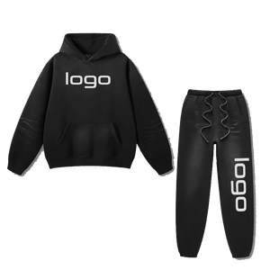 Ensemble de survêtement personnalisé pour homme : sweat à capuche et pantalon de jogging en coton, design exclusif, manches longues - Product Image 1