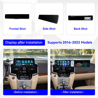 Layar Sentuh Android Baoshang 12.3+12.3 Inch Untuk Toyota Land Cruiser 2016-2022 Pemutar Video Radio GPS Navigasi Head Unit