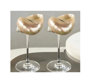 Natural Snail Shell Wine Cup Handmade for Hotels Restaurants Tropical Home Wedding Party Use-Marble/Heart Disposable/Reusable - Product Image 1
