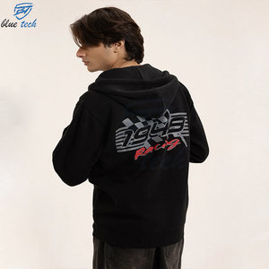 Men Zip Up Hoodie Cotton Fleece Casual Streetwear Full Zip <b>Jacket</b> Custom Logo Comfortable Daily <b>Wear</b> Supplier - Product Image 4