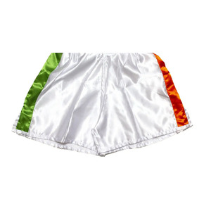 Shorts de boxe Pro-Series drapeau mexicain : Trunks de compétition en satin vert, blanc et rouge pour l'entraînement professionnel - Service OEM personnalisé - Product Image 2