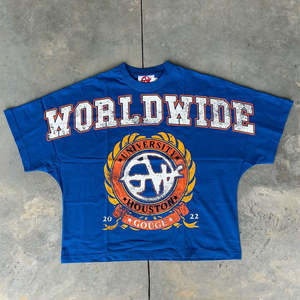 เสื้อยืดสตรีทแวร์ผู้ชายทรงหลวม พิมพ์ลาย ผ้าฝ้าย 100% รับสกรีนโลโก้ แห้งเร็ว ระบายอากาศได้ดี 220 GSM คุณภาพพรีเมียม มีทุกขนาด - Product Image 3