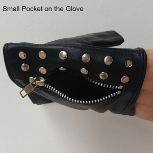 First Fitness Industry Premium Quality Leather Driving Gloves Zip Pocket Unisex Luxury Four Seasons Quick Dry Eco-Friendly - Product Image 3