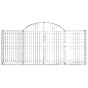 Juego de 3 Cestas de Gabión de Hierro Galvanizado Plateado para Suministros de Jardín - Product Image 4