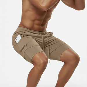 Shorts de course pour hommes, séchage rapide, athlétiques, 2 en 1, avec poche pour téléphone, shorts de sport pour hommes - Product Image 3
