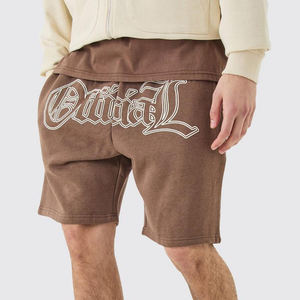 Shorts décontractés pour hommes à taille élastique, longueur genou, basiques et tendance, vêtements abordables en gros - Product Image 1