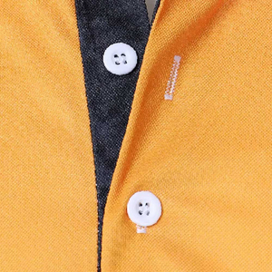 เสื้อเชิ้ตแขนสั้นสีเหลืองสำหรับผู้ชาย คอปก สไตล์ลำลอง เหมาะสำหรับกอล์ฟ เทนนิส  รับสกรีนโลโก้  บริการ OEM สำหรับธุรกิจลำลอง - Product Image 5