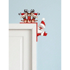 Decorazione Natalizia per Porta CIFbuy a Forma di Renna, Adesivi Murali Impermeabili per Interni/Esterni, Servizio di Ritiro Disponibile - Product Image 2