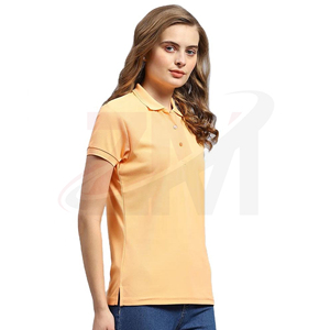 Polo en coton personnalisé pour femmes, fabrication OEM, manches courtes, respirant, confortable, uniforme en gros - Product Image 2