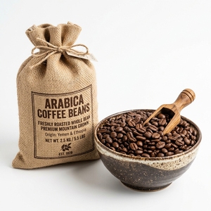 เมล็ดกาแฟอาราบิก้าคั่วคุณภาพสูง เกรดพรีเมียม เมล็ดกาแฟเต็มเมล็ด รสชาติเข้มข้น กลิ่นหอมสดใหม่ จำหน่ายส่ง ปริมาณมาก สำหรับส่งออก - Product Image 3