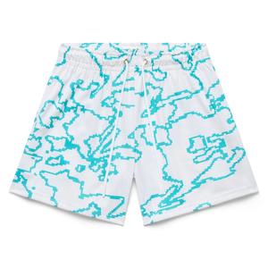 Pantalones Cortos Deportivos para Hombre, Color Blanco Sólido, Transpirables, con Logotipo Frontal, Cintura Media, Cordón Ajustable, Tejido de Algodón Informal - Product Image 1