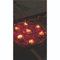 Bol Urli en cuivre martelé fait main, pot à bougie flottante pour la décoration de Diwali, décoration traditionnelle indienne de luxe pour la maison, cadeau