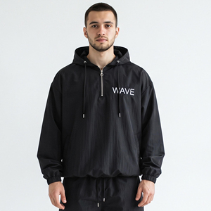 Wholesale <b>Men</b> Pullover Windbreaker Hoodie 100% Nylon <b>Lightweight</b> Quater Zipper Hoodie <b>Waterproof</b> Rain <b>Jacket</b> <b>Men</b> Hiking <b>Jacket</b> - Product Image 1