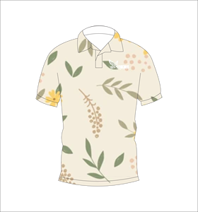 Camiseta Polo con Estampado Botánico Personalizado, Manga Corta, Informal, para Golf, Tenis, Verano, Ropa de Equipo - Product Image 4