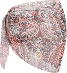 Custom Plus Size Women's Boho Beach Cover-Up Halter Neck Floral Mesh Sheer Chiffon <b>Bikini</b> Wrap Skirt Summer Swimwear - Product Image 2