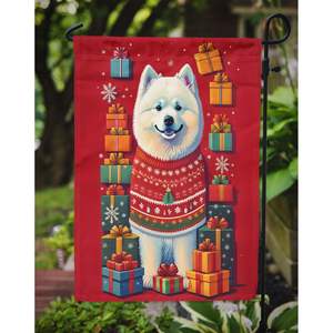 Samoyedo vacaciones Navidad jardín bandera Multicolor buzón decorativo patio bandera Banner para Patio ilustraciones para patio camas de flores - Product Image 3
