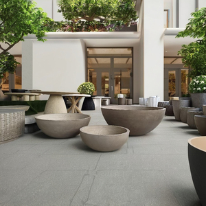 Natural Grey Concrete <b>Pot</b> with Heavy Build for Outdoor <b>Tree</b> <b>Planting</b> and Landscape Design - Product Image 3