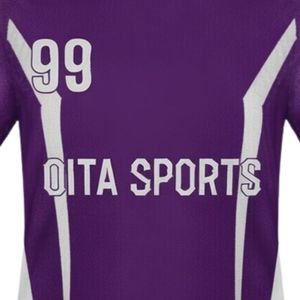 Men Purple White Sublimated Handball Jersey Short Sleeve <b>Polyester</b> Sports <b>Shirt</b> Team Wear Performance Match Training Apparel - Product Image 5