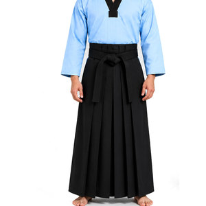 Hakama d'arts martiaux personnalisé avec logo frontal, séchage rapide et respirant, tissu 100% coton pour l'entraînement quotidien et la compétition - Product Image 1