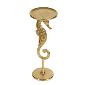 Exclusive Design Antique Seahorse Pedestal <b>Console</b> <b>Table</b> 56 Cm Height Coastal Living Room Furniture Handmade Stable Base - Product Image 3
