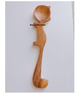 Elegant Wooden Salad <b>Server</b> Set Unique Branch Handle Natural Design Eco-Friendly Dishwasher Safe American Style for Serving - Product Image 1
