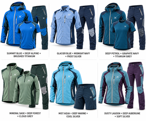 Vêtements personnalisés pour équipes de randonnée, clubs et groupes de plein air |   Bleu Alpin Profond d'été, six variations de couleur |   Vêtements de randonnée pour hommes | - Product Image 5